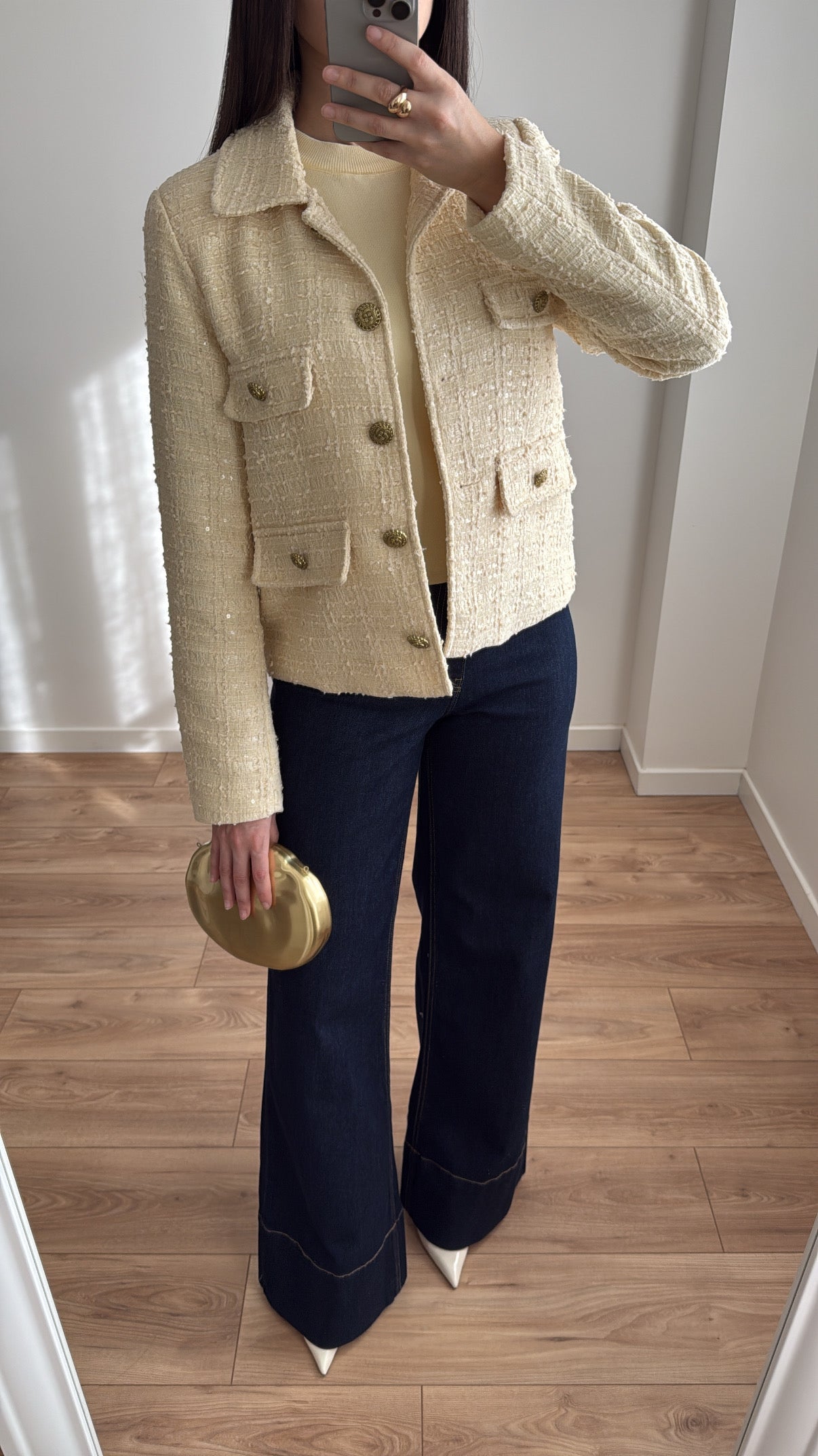 Tweed jacket [pastel yellow]