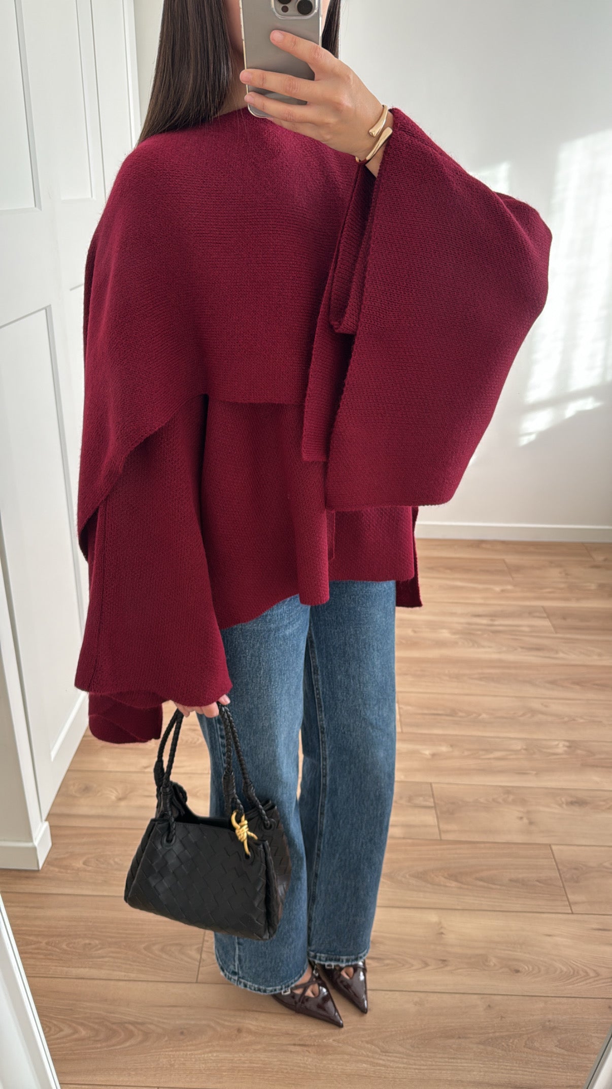 Gilet à cape [ burgundy ]