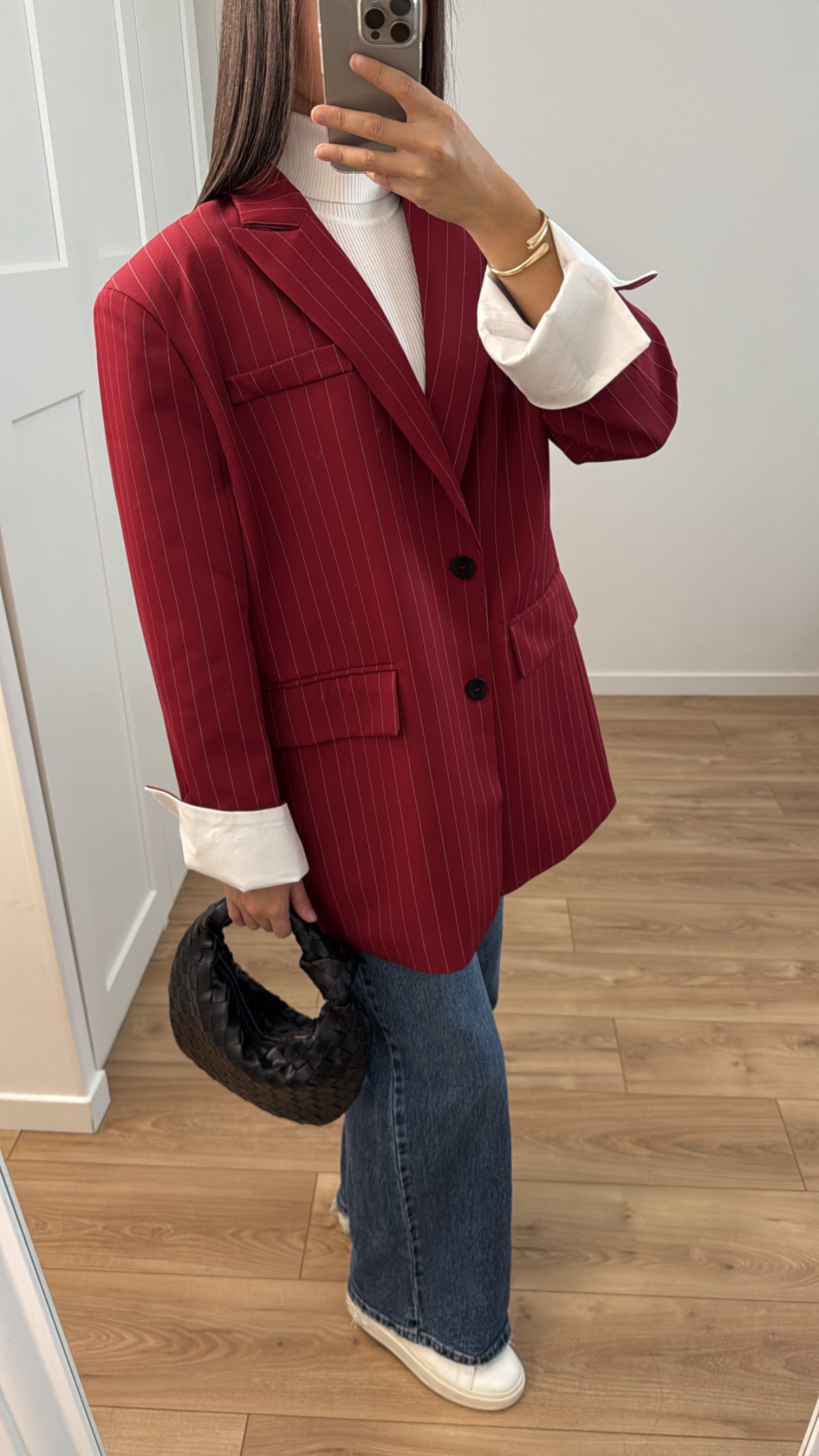 Blazer extra oversize [ rouge / bordeaux ]