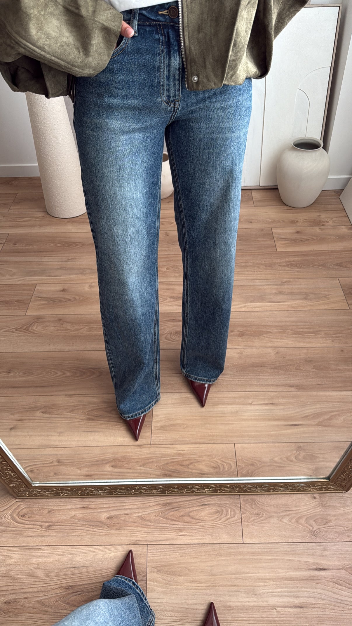 Wide-leg jeans [vintage blue]