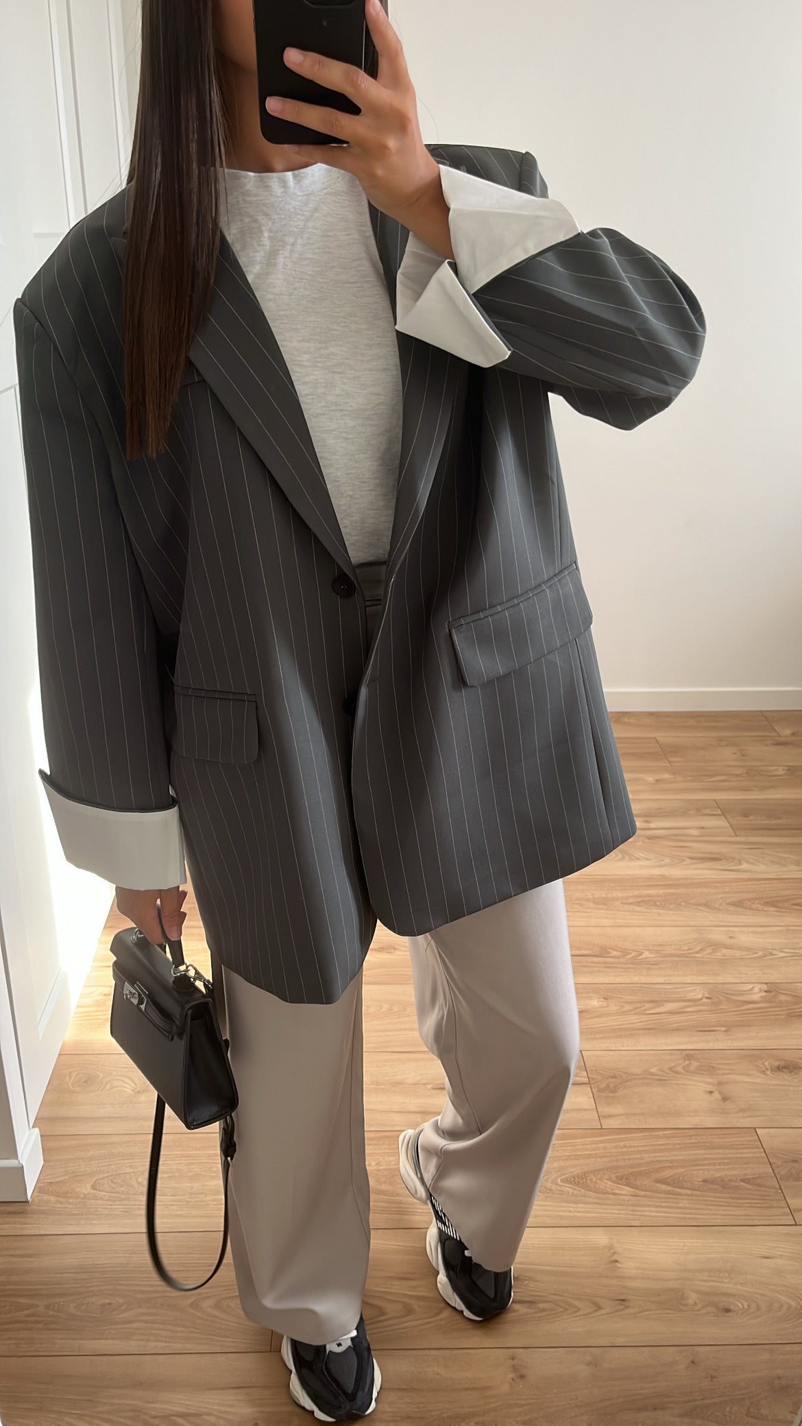 Blazer extra oversize [ gris foncé ]