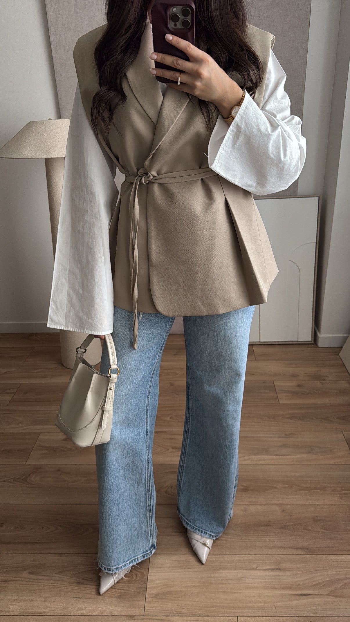 Extragroßer Blazer [beige]