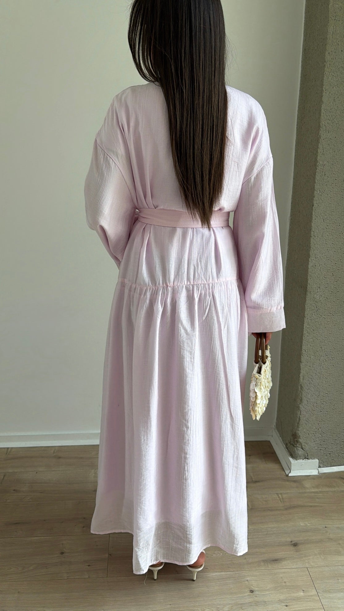 Robe longue fluide [rose]