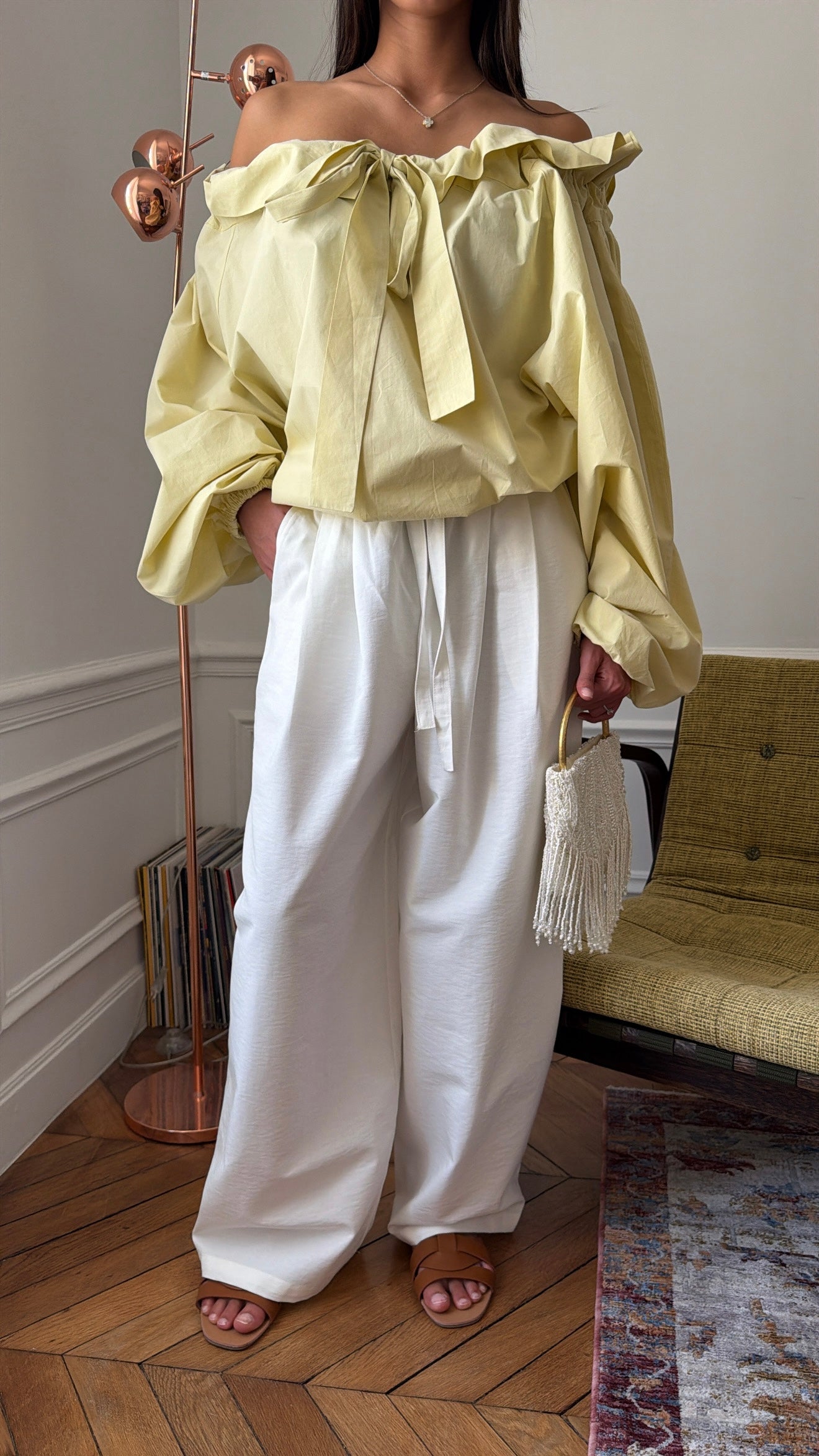 Pantalon droit [blanc]