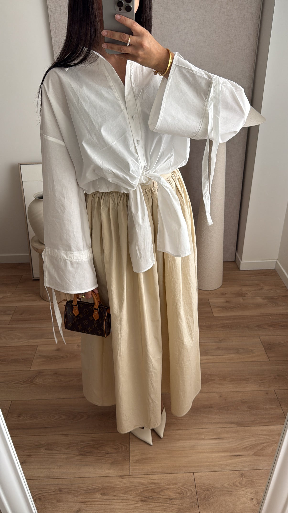 Chemise à noeud [blanc]
