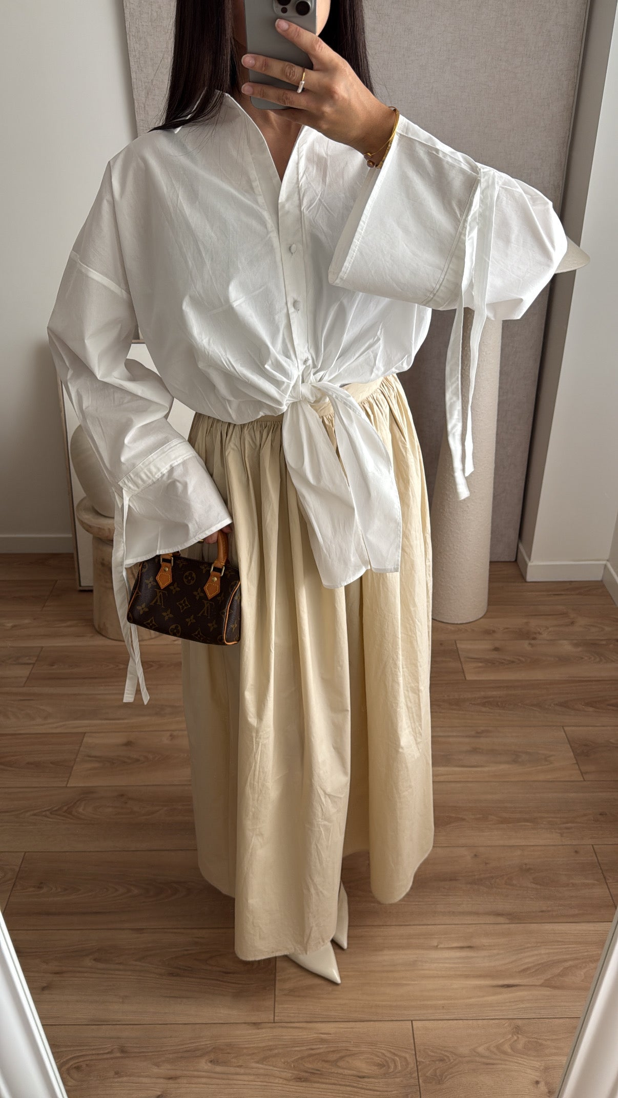 Chemise à noeud [blanc]