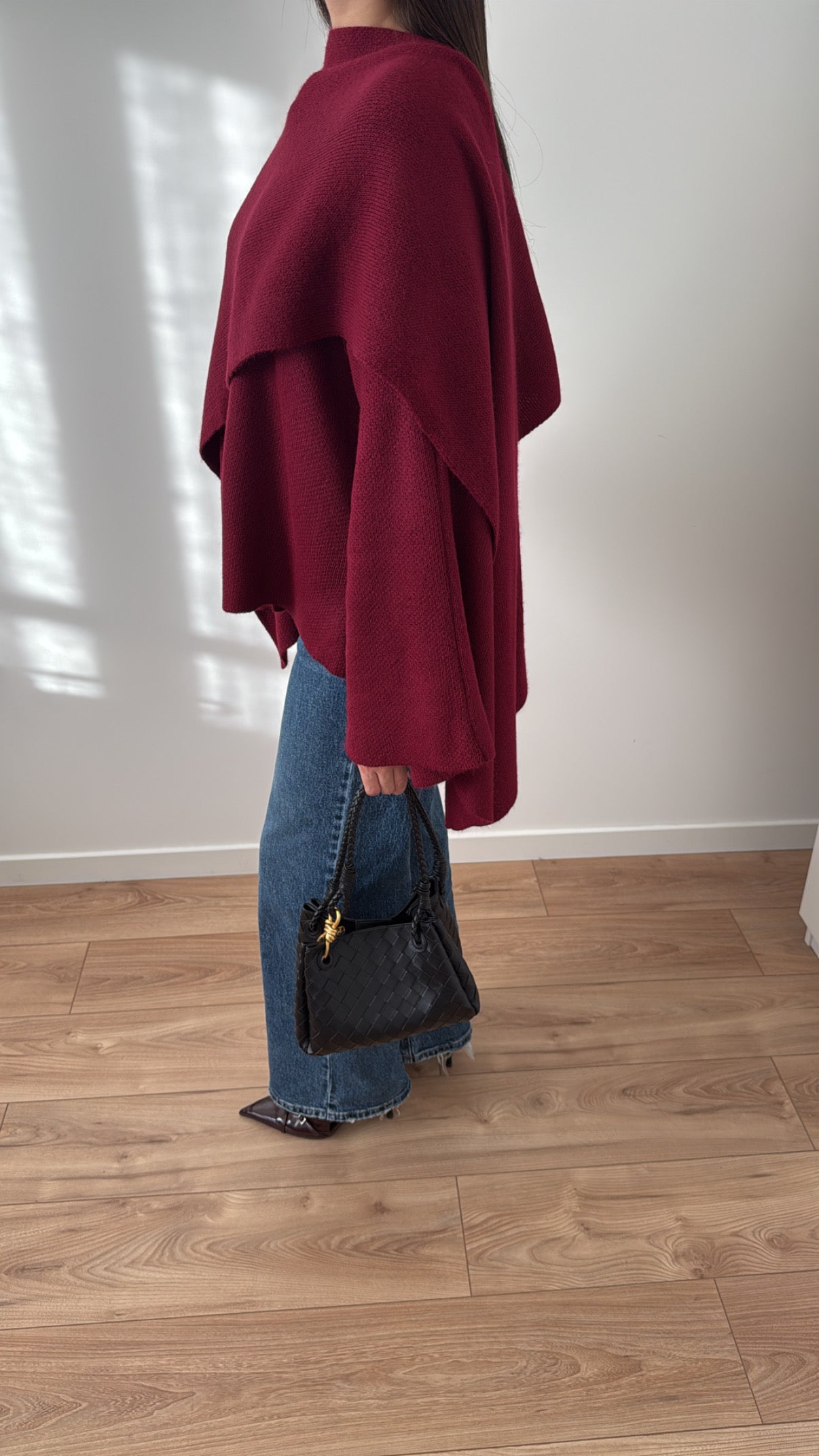 Gilet à cape [ burgundy ]