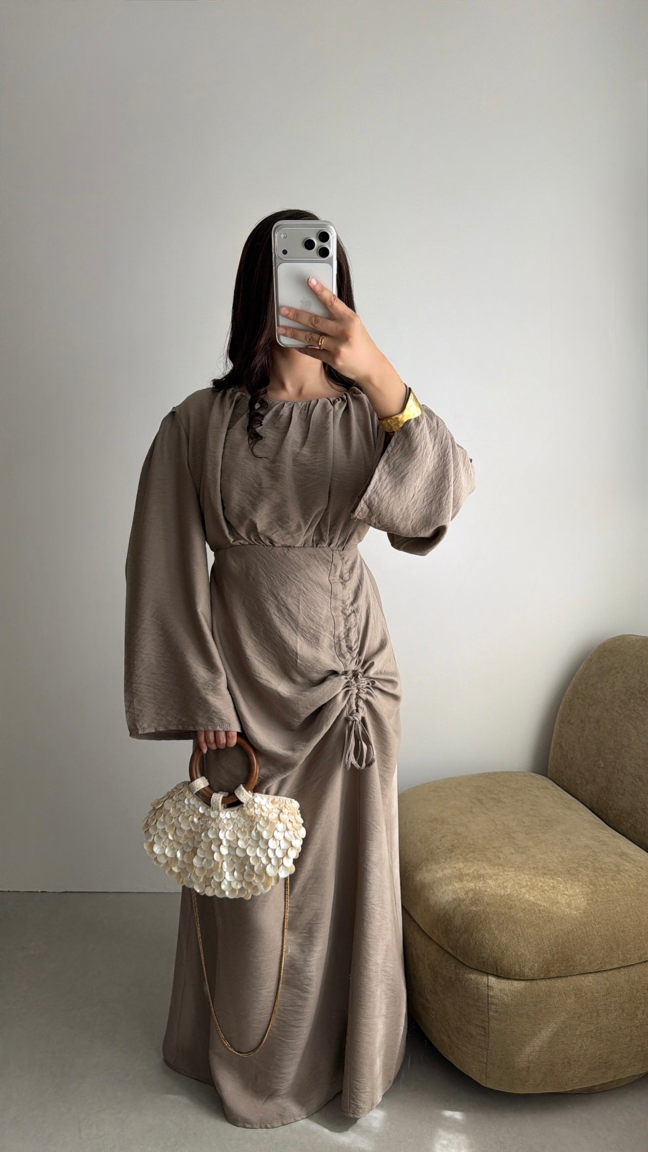 Longue robe bohème [taupe]