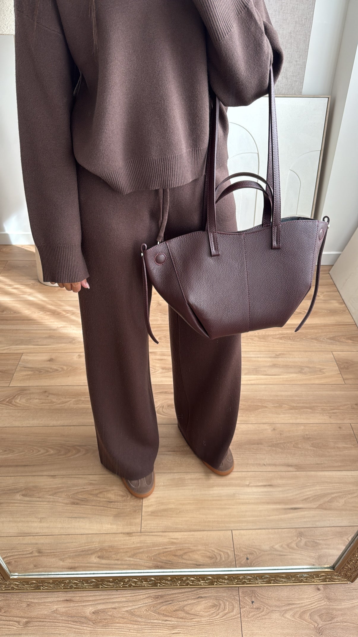 Sac à main en cuir [maroon/ bordeaux foncé]
