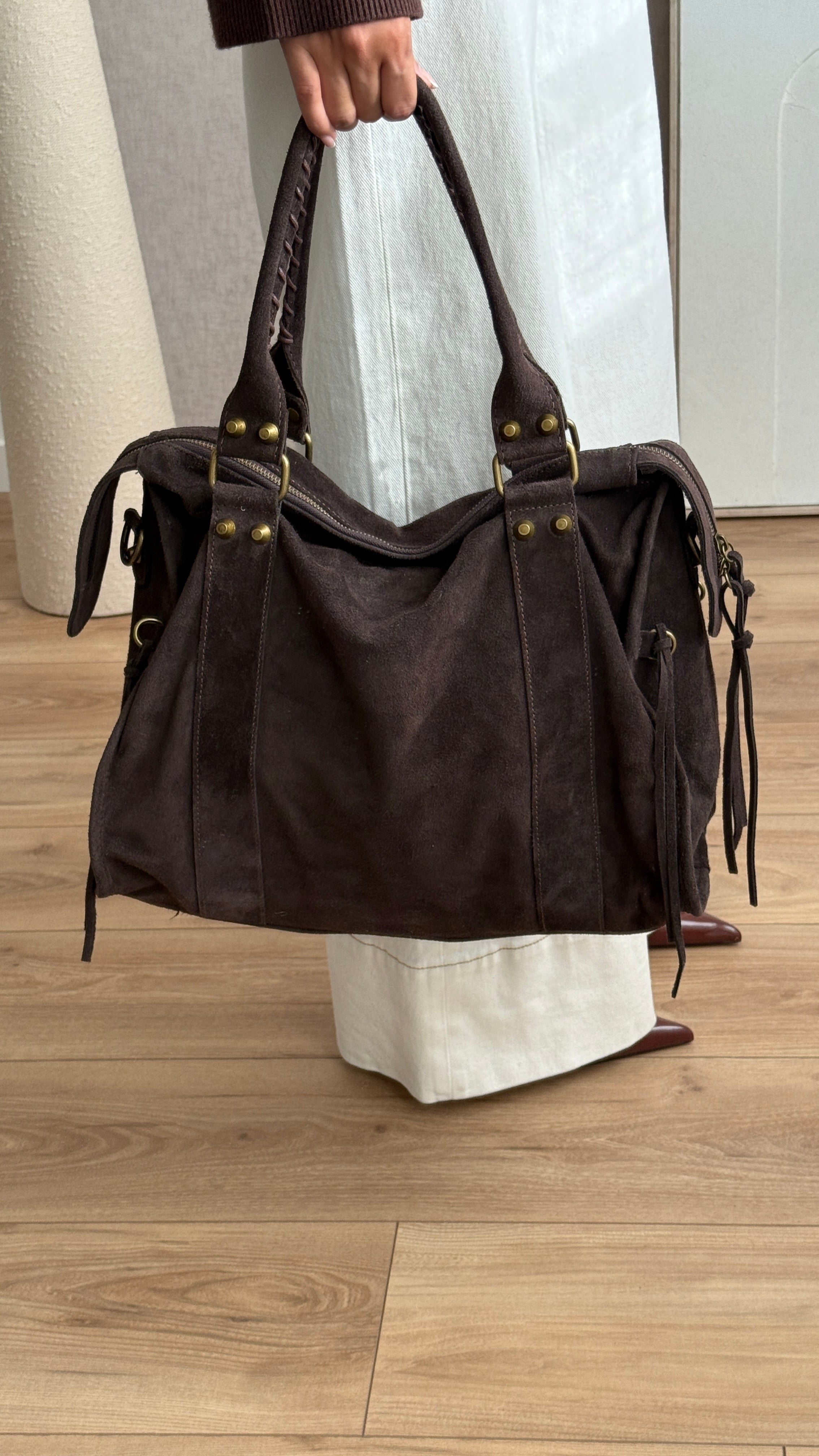 Sac à main en cuir [marron]