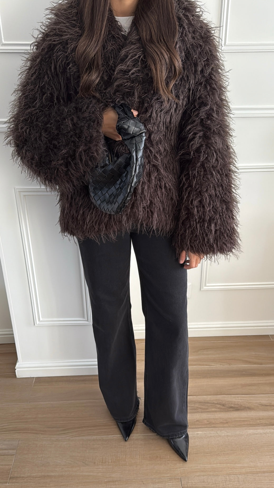 Veste en fausse fourrure [marron]