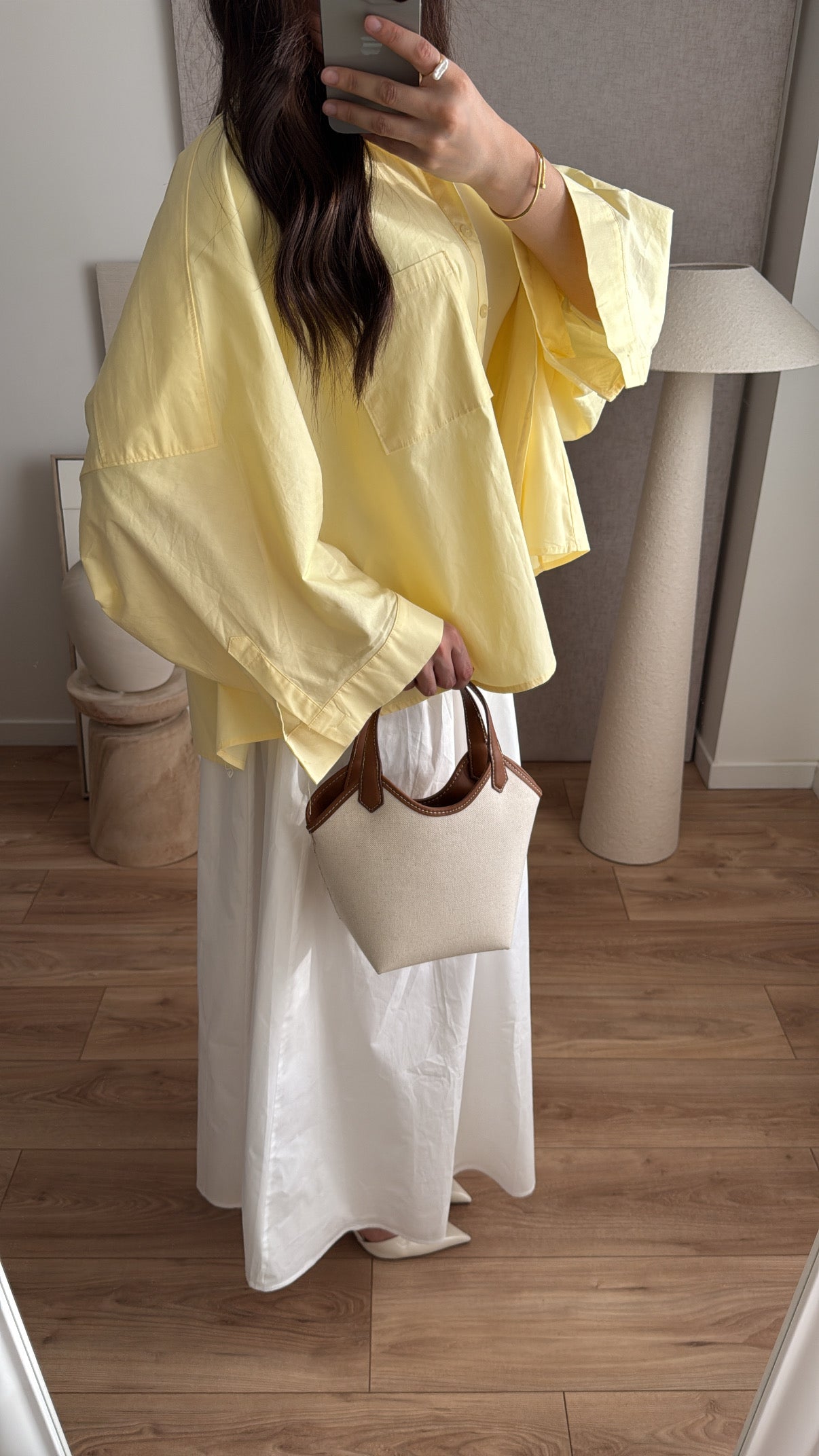 Chemise manche évasée [ jaune ]