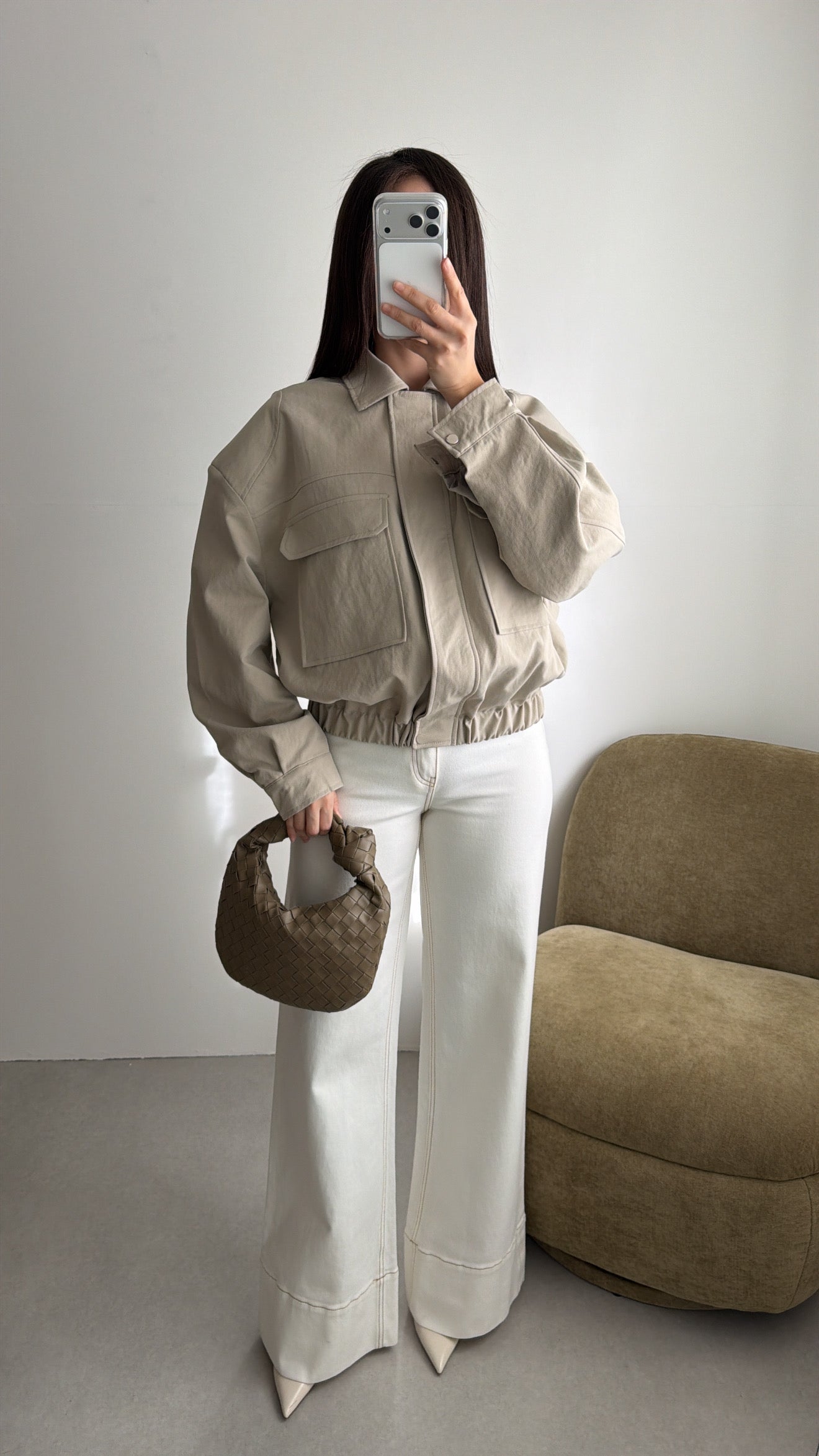 Veste à épaulettes [beige]