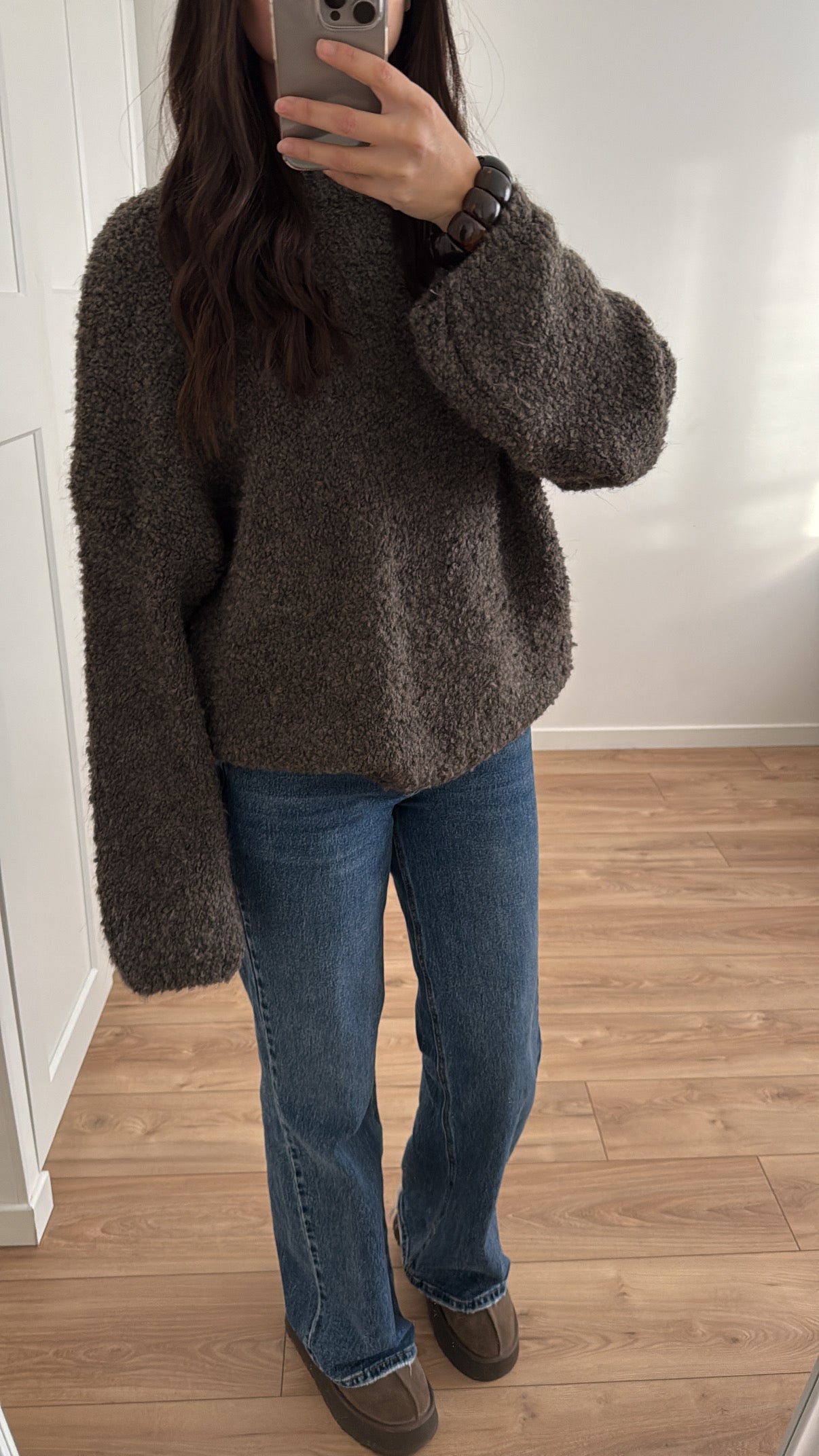 Pull bouclé [ marron ]