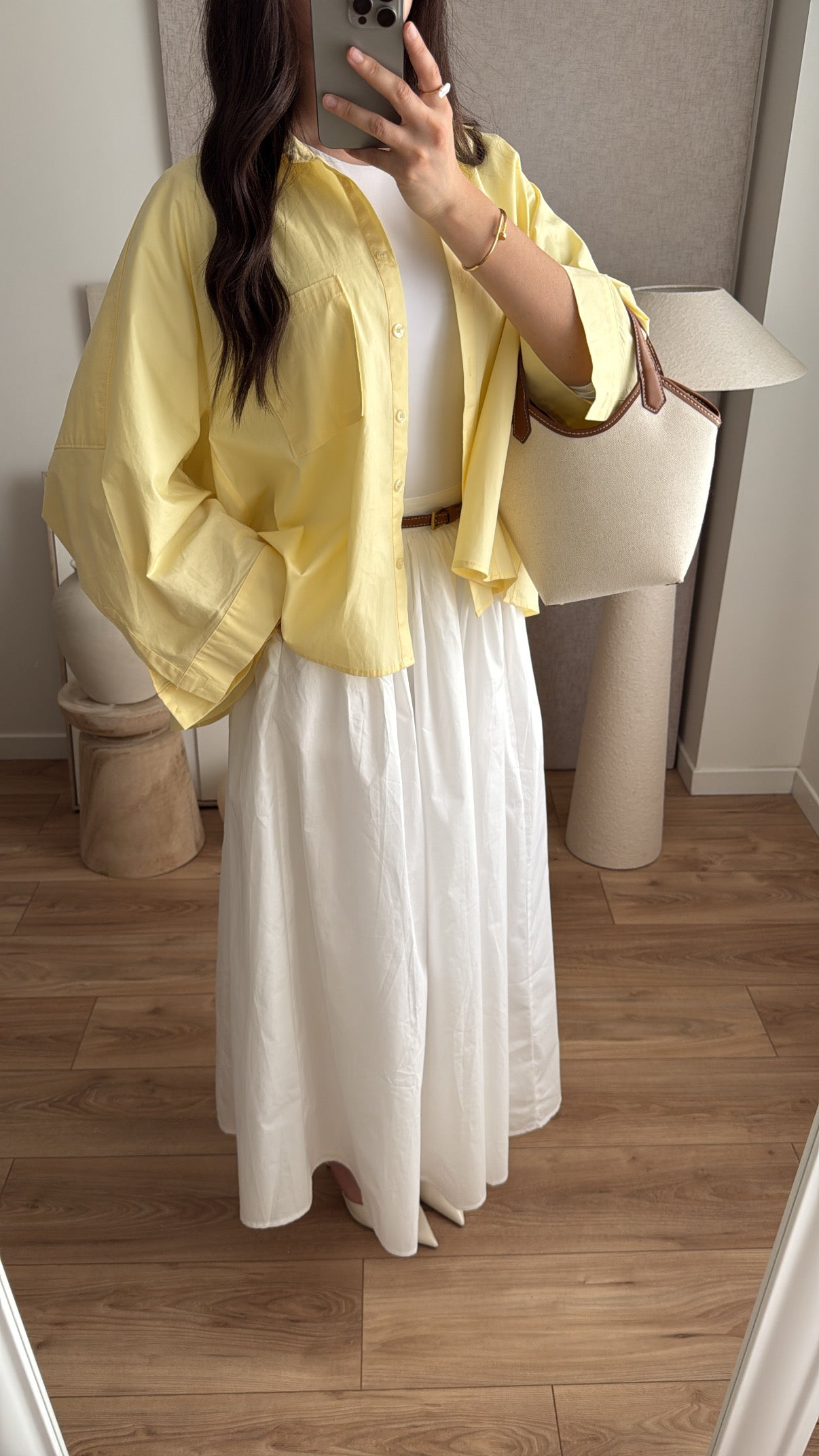 Chemise manche évasée [ jaune ]
