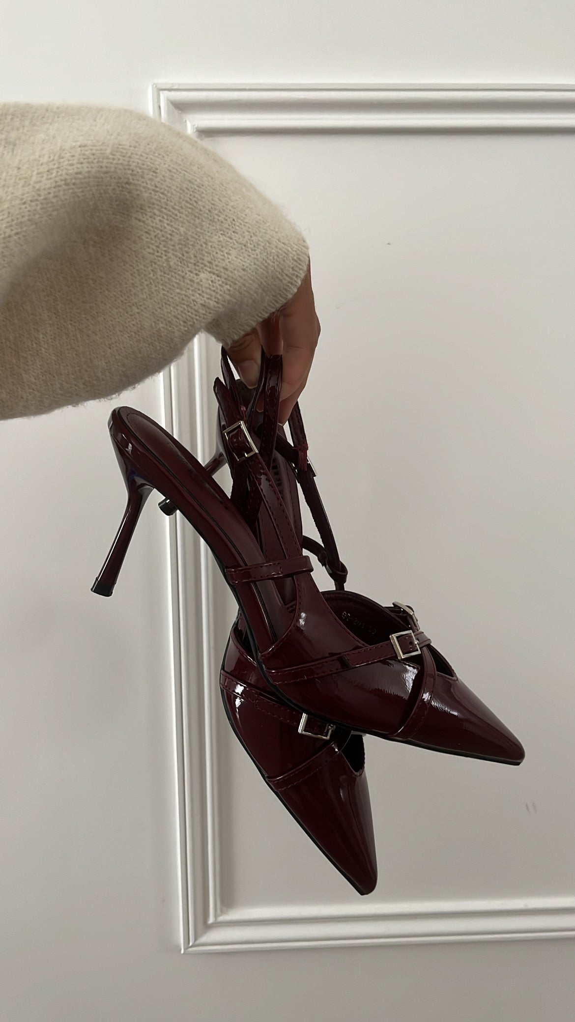 Burgundy pumps