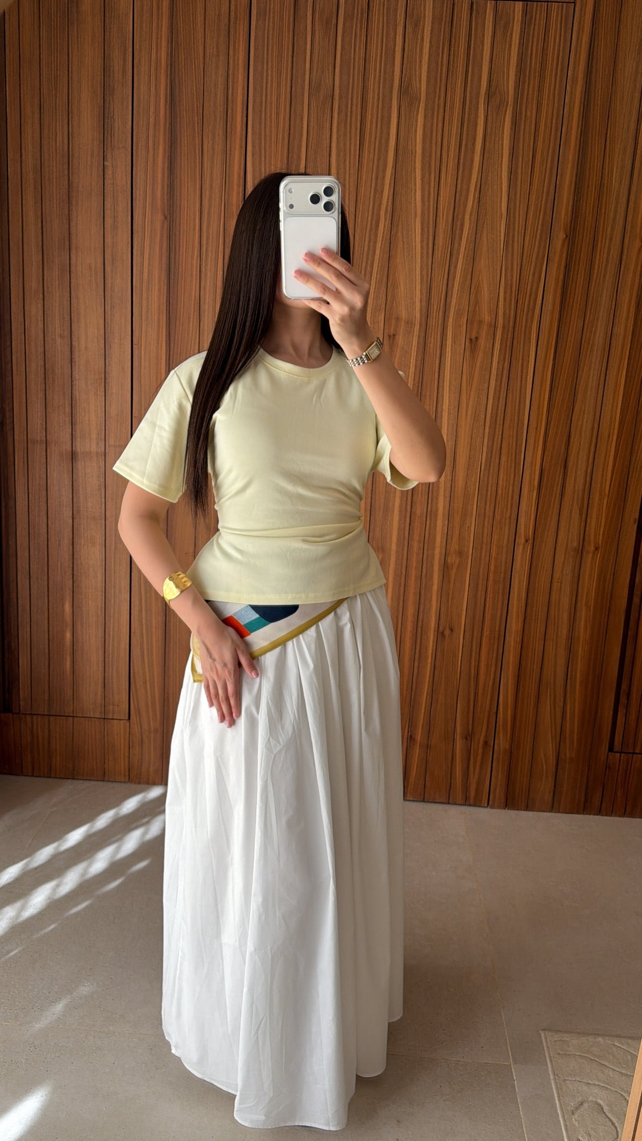 Jupe patineuse en coton [blanc]