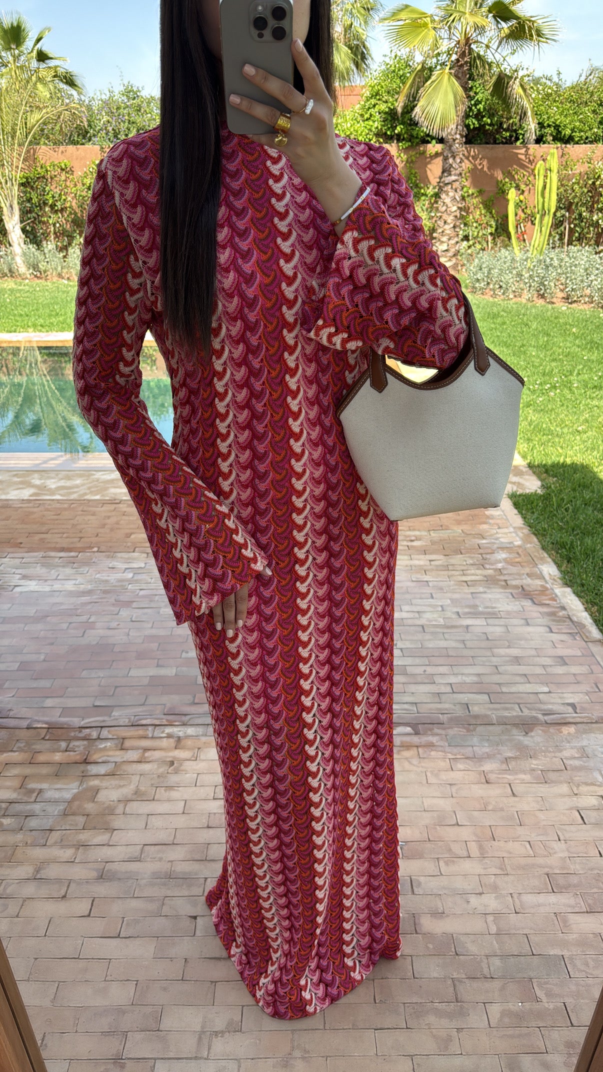 Robe en crochet coloré [rose]