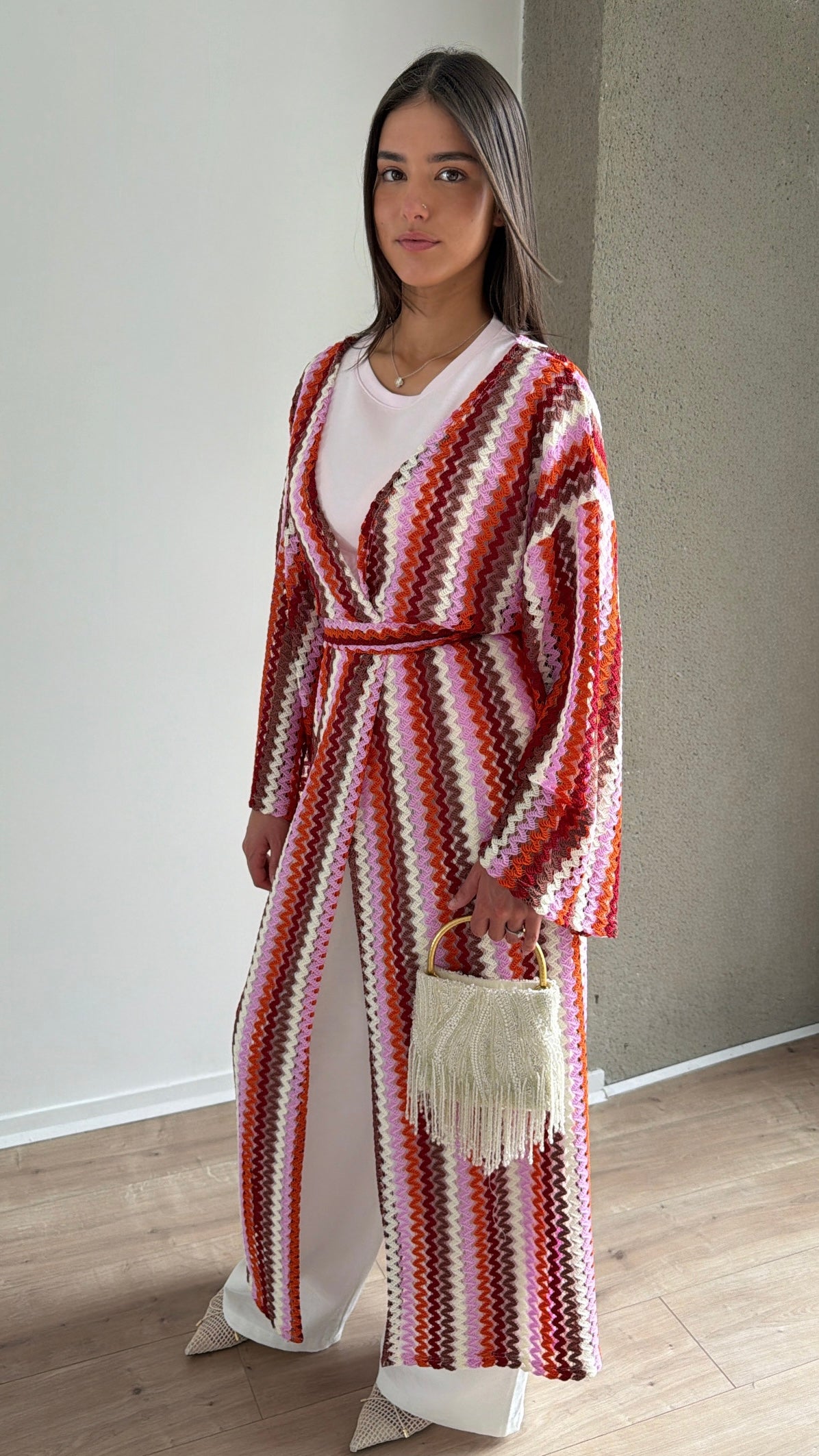Kimono crochet [rose]