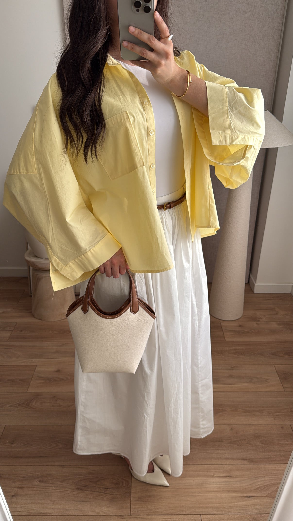 Chemise manche évasée [ jaune ]