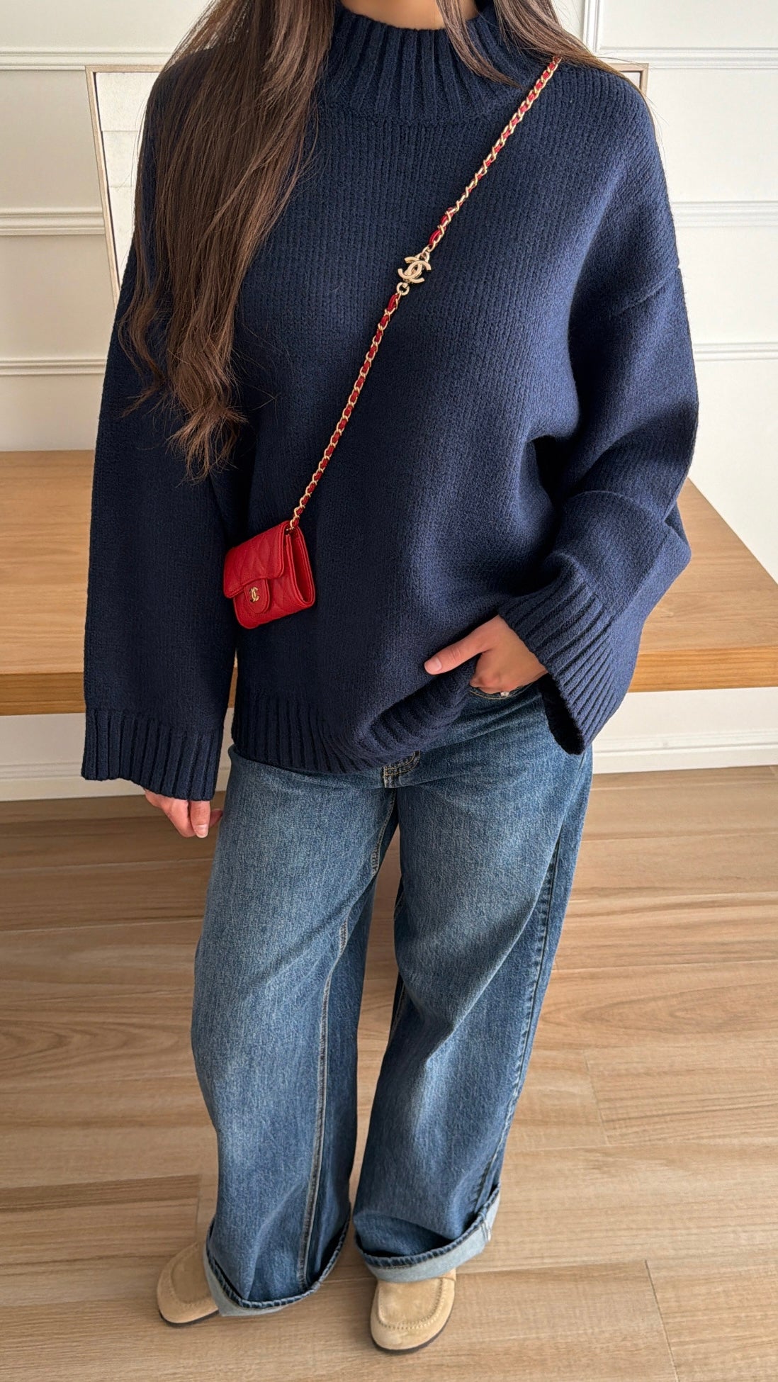 Pull manches amples ELEN [marine]