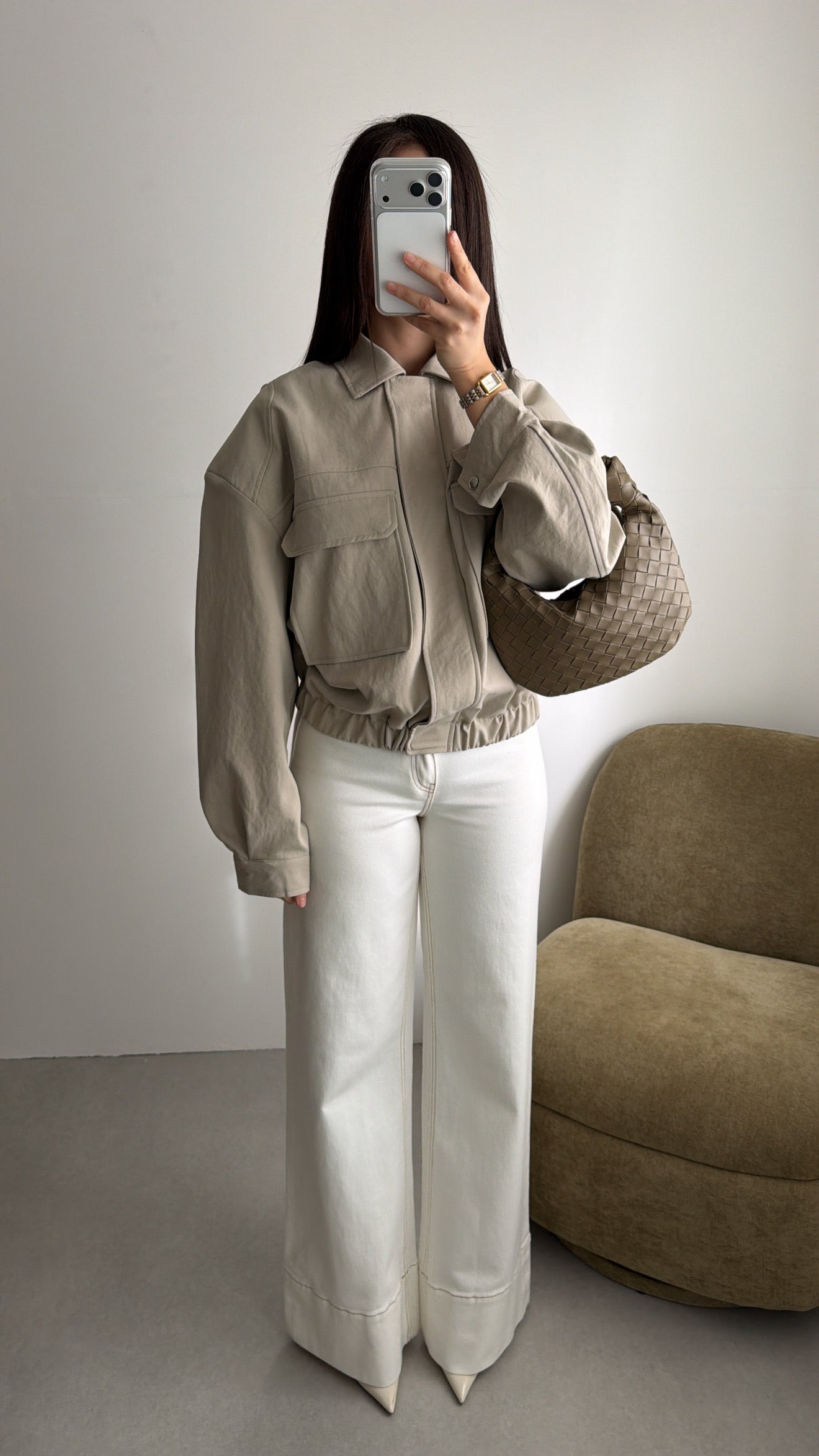 Veste à épaulettes [beige]