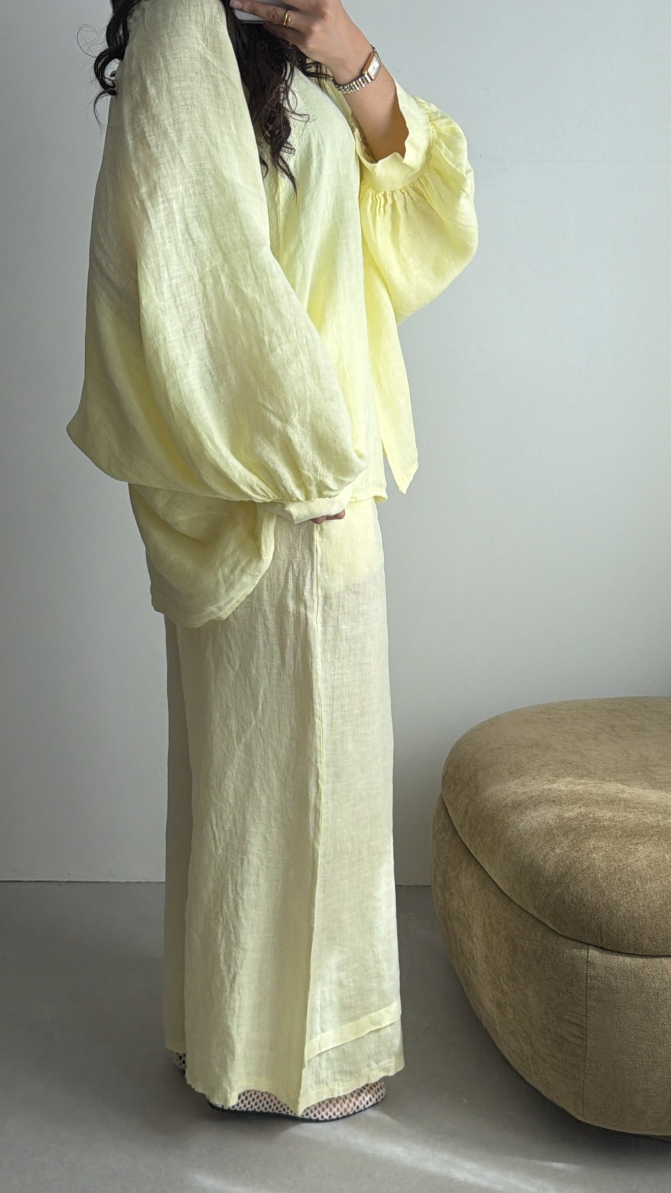Ensemble en 100% lin OVER [jaune]